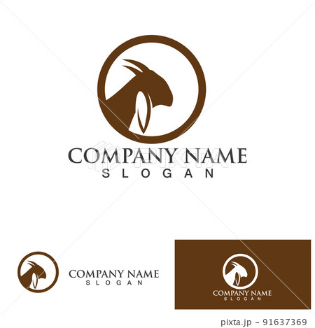 Rams goat head logo icon design vector illustration 91637369