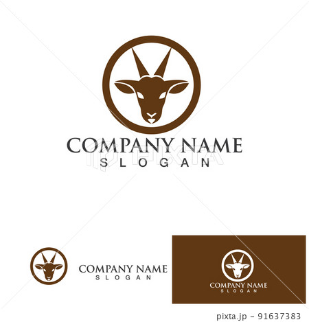 Rams goat head logo icon design vector illustration 91637383