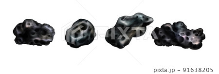 Stone asteroids. Meteor or space boulder or rock 91638205