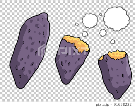 被烘烤的白薯的例證 被烘烤的白薯的例證 91638222