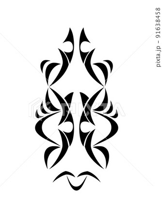 Logo with African mask. 91638458