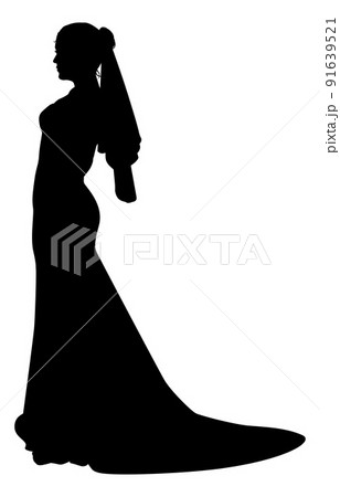 Bride Bridal Wedding Dress Silhouette Woman Design Bride Bridal Wedding Dress Silhouette Woman Design 91639521