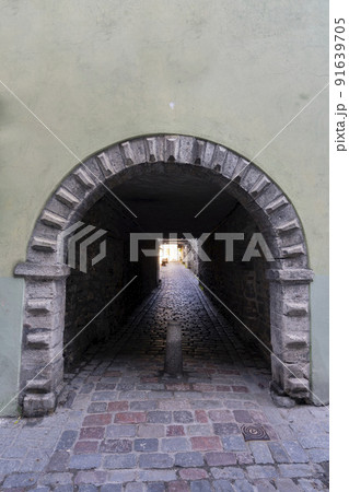 Katariina kaik street in Tallinn, Estonia. Katariina kaik street in Tallinn, Estonia. 91639705