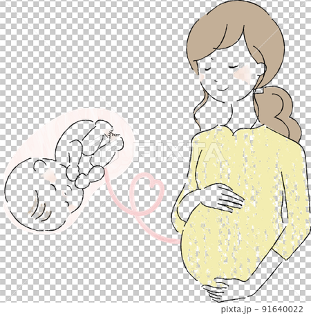 孕婦和嬰兒臍帶快樂 91640022