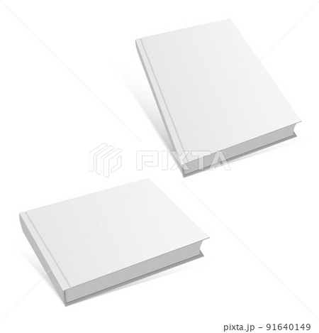 White closed book template mock up. Vector 91640149