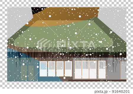 Making a gassho with an old folk house that weaves the beautiful four seasons of Japan. It can be used as both a background and a wallpaper. 91640201