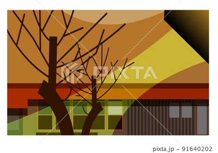 日本の美しい四季を織りなす古民家と合掌作り。 背景としても壁紙としても使えます。 91640202