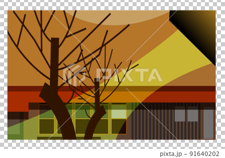 日本の美しい四季を織りなす古民家と合掌作り。 背景としても壁紙としても使えます。 91640202