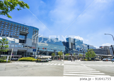 京都駅　烏丸口 　都市風景　京都駅ビル 91641755