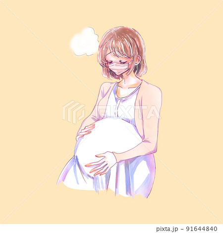 妊婦さん 赤い マスク 妊婦さん 赤い マスク 91644840