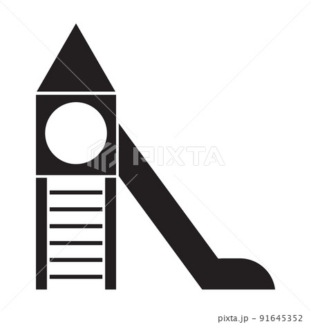 playground slide icon. Silhouette vector symbol isolated on white playground slide icon. Silhouette vector symbol isolated on white 91645352