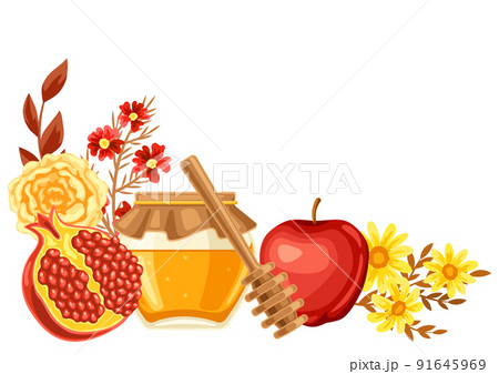 Shana Tova. Rosh Hashanah greeting card. Happy Jewish New Year. 91645969