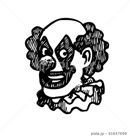 vintage clown illustration
