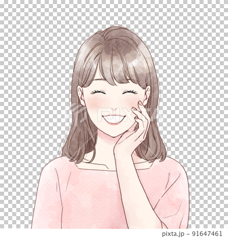 微笑む女性 幸せ 微笑む女性 幸せ 91647461