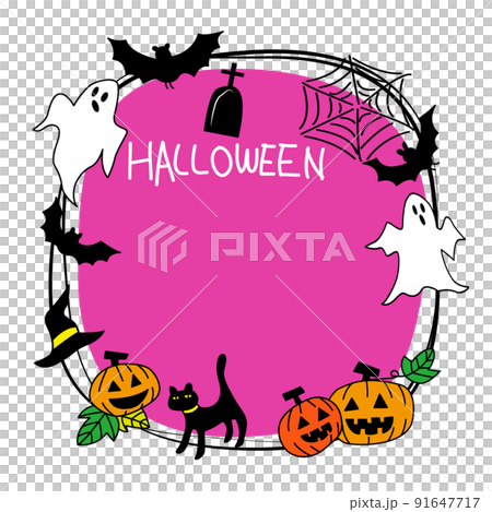 ハロウィンのフレーム素材 91647717