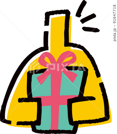 クリスマスプレゼントと棒人間。手描きのベクターイラスト。 91647718