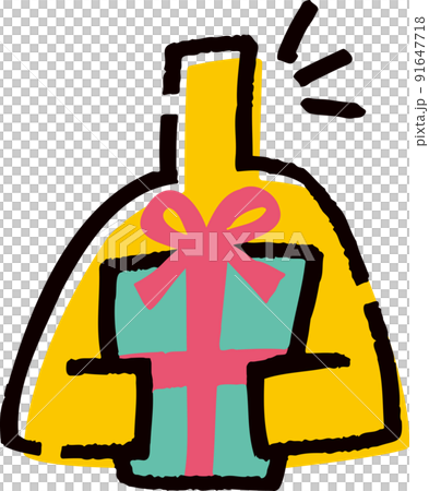 クリスマスプレゼントと棒人間。手描きのベクターイラスト。 91647718