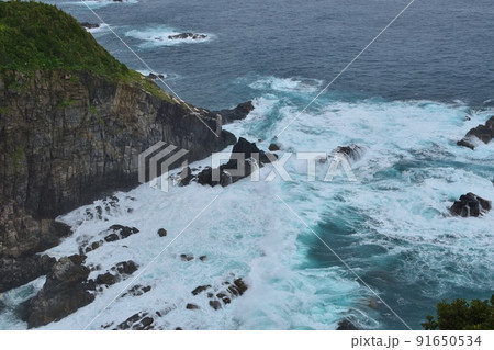 台風が来る前の足摺岬の海 高知 台風が来る前の足摺岬の海 高知 91650534