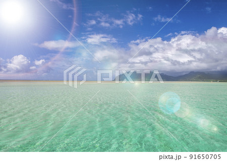 【ハワイ】天国の海。サンドバー。  91650705
