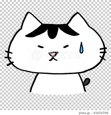 Mame-san，一隻像假髮一樣的包子臉圖案的貓，汗水ver。 91650706