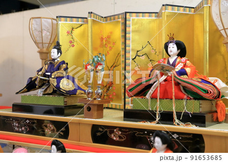 子供の成長を願う雛人形(女雛、男雛、愛知県 豊田市) 子供の成長を願う雛人形(女雛、男雛、愛知県 豊田市) 91653685