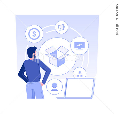 Marketing strategy development isolated concept vector illustration. Professional marketer creating company development plan, corporate business structure, corporation hierarchy vector concept. 91654465