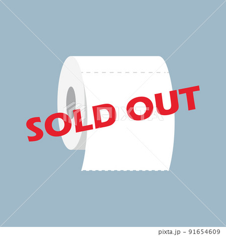 toilet paper sold typography out info graphic 91654609