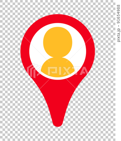 地圖別針形式的人物圖標 91654988