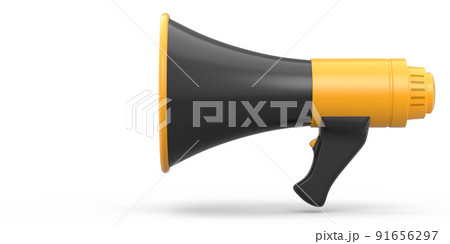 Megaphone for advertisement or hiring isolated on white background. Megaphone for advertisement or hiring isolated on white background. 91656297