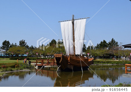 千石船（北前船）日和山公園 日本遺産 91656445