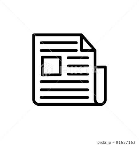 Illustration Vector graphic of Newspaper Icon 91657163