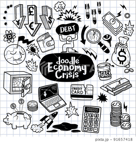 Financial Crisis Doodle Hand Drawn Illustration Stock Illustration Financial Crisis Doodle Hand Drawn Illustration Stock Illustration 91657418