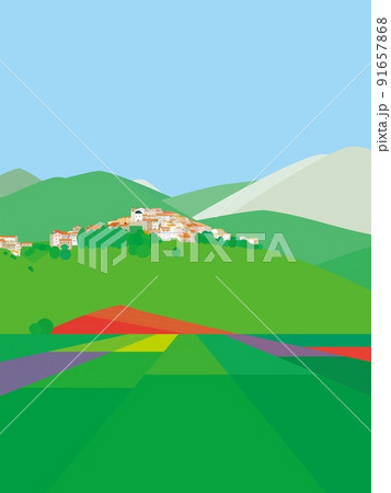 カステッルッチョ castelluccio di norcia ウンブリア umbria イタリア カステッルッチョ castelluccio di norcia ウンブリア umbria イタリア 91657868