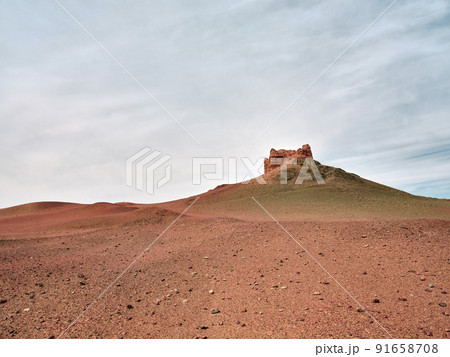 ab ancient fortress on the historical sthe yangguan historical site with ancient fortress on the silk road in gansu province, chinailk road 91658708