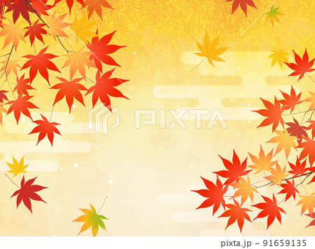 紅葉のフレーム背景 紅葉のフレーム背景 91659135