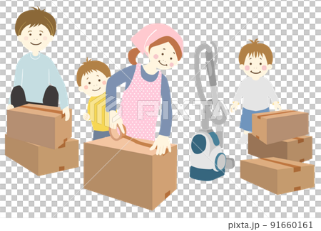 家族で新居に引越し 家族で新居に引越し 91660161