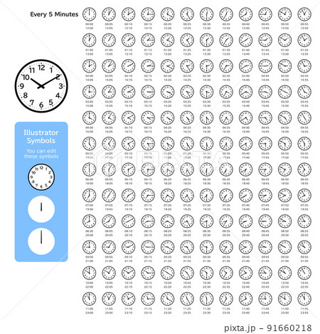 時計 スタンダード 5分刻み シンボルの編集可能 91660218