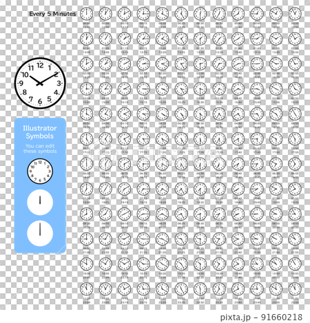 Clock Standard 5 minute increments Symbol editable 91660218