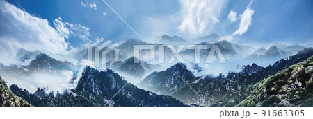 山脈 山岳 ヒルズ 91663305