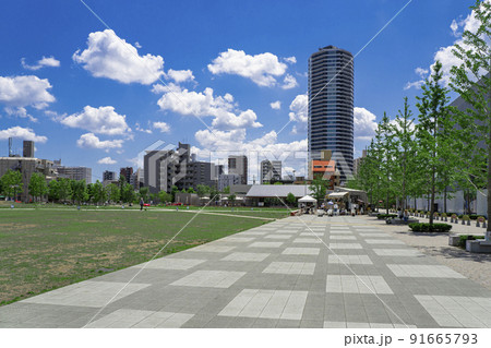 豊島区東池袋のイケ・サンパークと周辺の街並み 豊島区東池袋のイケ・サンパークと周辺の街並み 91665793