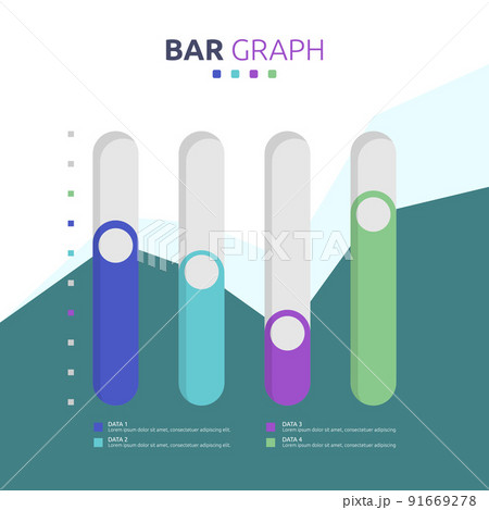 Bar Graphic Chart Statistic Data Infographic Template 91669278