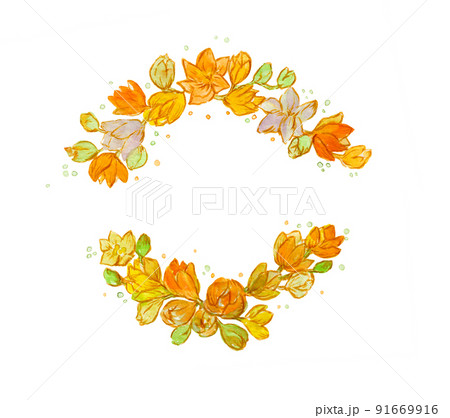 フリージアの花の水彩イラストのイラスト素材 [91669916] - PIXTA