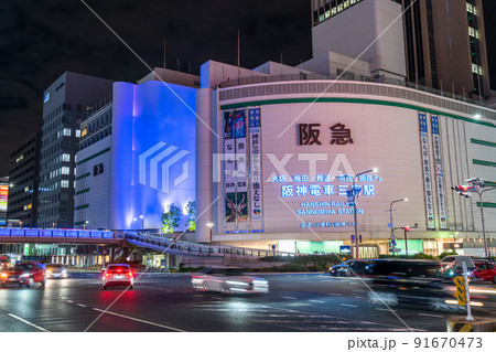 《兵庫県》神戸三宮・夜の街並み 91670473