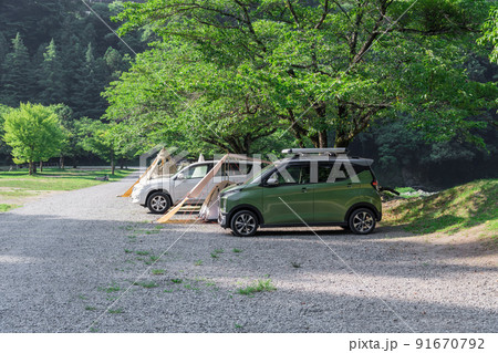 【夏休み前の空いてるオートキャンプ場】 91670792