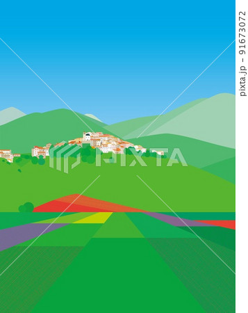 カステッルッチョ castelluccio di norcia ウンブリア umbria イタリア カステッルッチョ castelluccio di norcia ウンブリア umbria イタリア 91673072