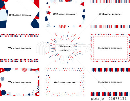夏に使いやすい9種類のフレームセット 夏に使いやすい9種類のフレームセット 91673131