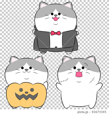 ゆるかわハチワレのハロウィンコスプレ　3点セット② 91673345