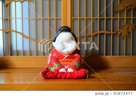 おかめの置物 91673477
