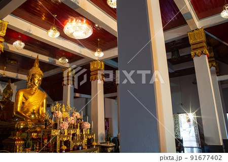 Luang Phua Phra Ong Saen is a place of worship for the villagers who are enshrined in the Viharn of Wat Phra That Choeng Chum Worawihan. It has been an important sacred place of the city. Luang Phua Phra Ong Saen is a place of worship for the villagers who are enshrined in the Viharn of Wat Phra That Choeng Chum Worawihan. It has been an important sacred place of the city. 91677402
