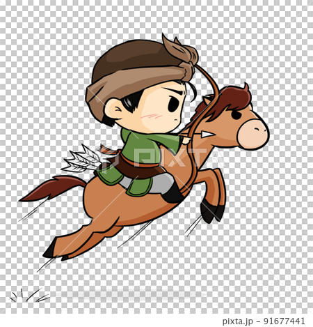 騎馬射箭 91677441